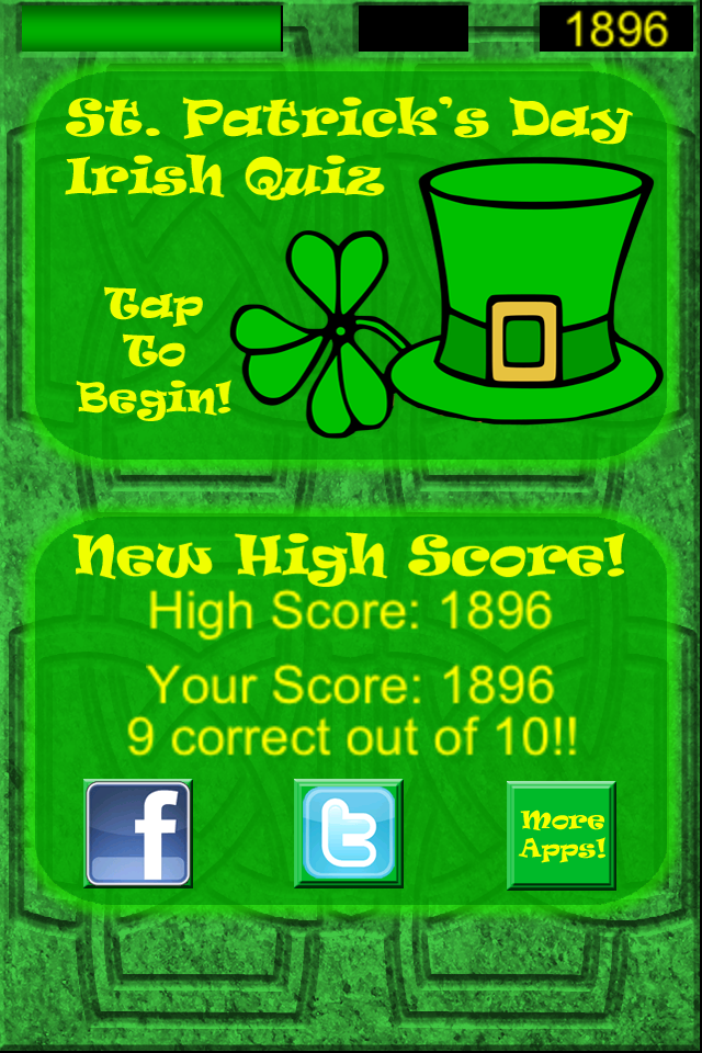 Screenshot St. Patrick's Day Irish Quiz Free Screenshot St. Patrick's Day Irish Quiz Free